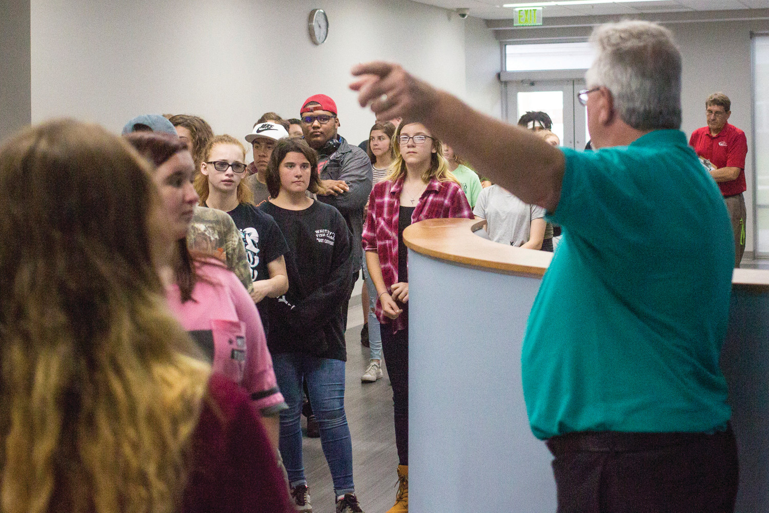 Students from Wilkinson Junior High School toured the campus at St. Johns River State College in Orange Park Tuesday as part of the college' s OP Rallies program where they bring local middle schoolers in to see what the campus offers to high schoolers.